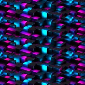 Racing | Tiles | 3D Rectangles Diagonal | neon blue, violet